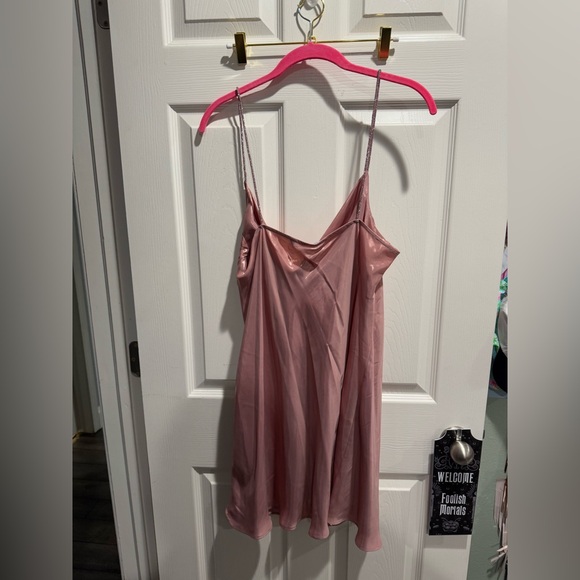 ZARA RHINESTONE STRAP FOIL MINI DRESS XL - Picture 6 of 8